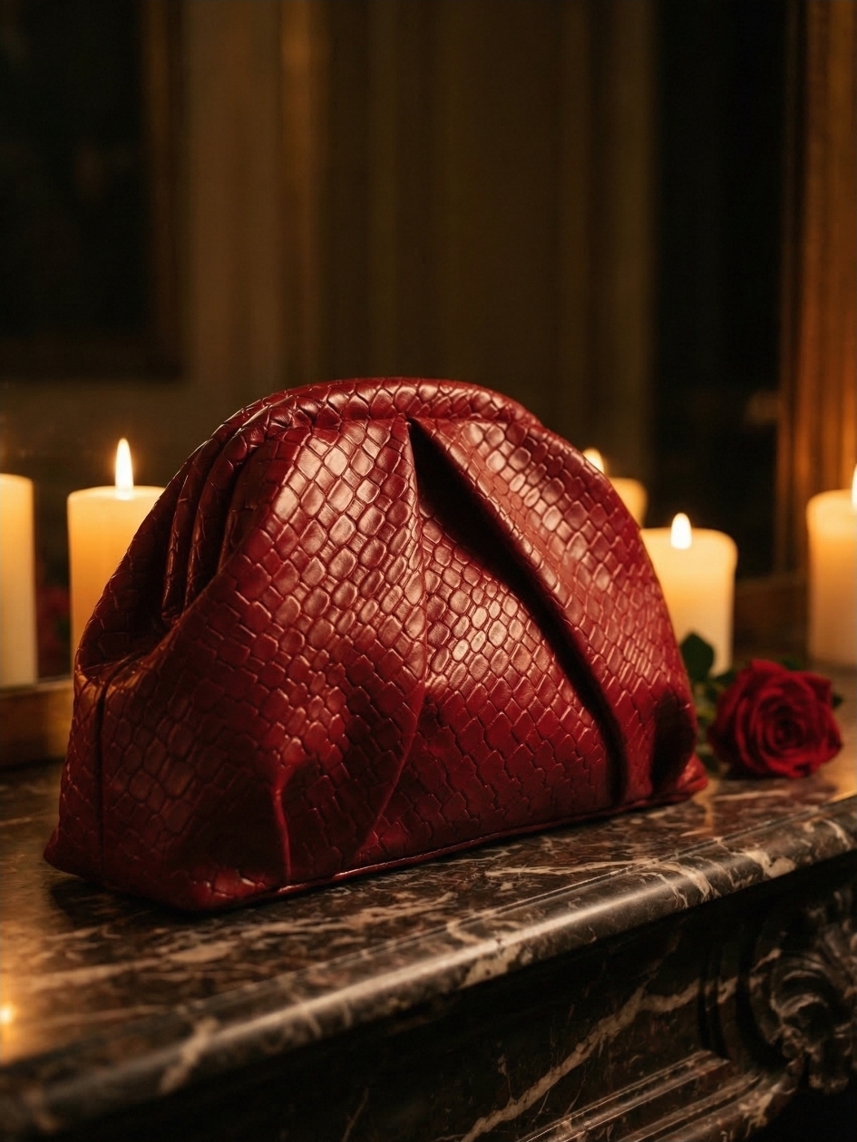 Red Woven Clutch
